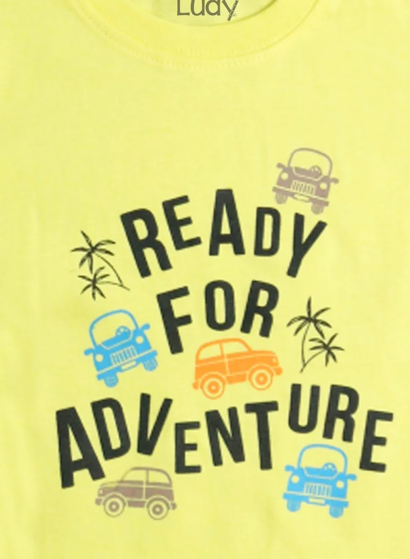 Luay Pack Of 1 100%  Cotton T-Shirts for Boys & Girls Festive Short Sleeve Styles in Vibrant Colors and Patterns for Kids and Toddlers_Regular Fit  | Best Price UAE